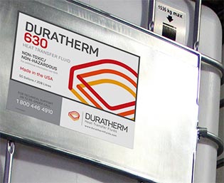 IBC of eco-friendly Duratherm 630 thermal fluid.